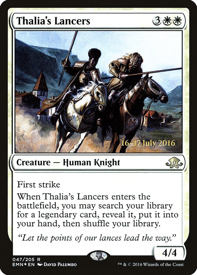 Thalia's Lancers [Eldritch Moon Prerelease Promos] | Good Games Modbury