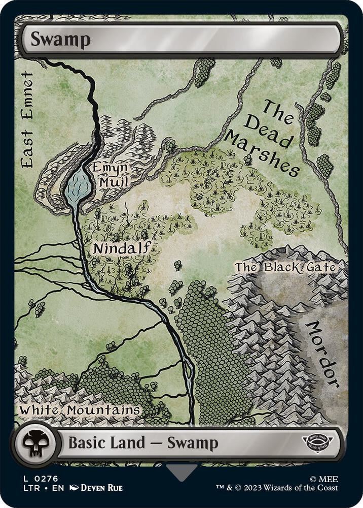 Swamp 276 (Universes Beyond: The Lord of the Rings: Tales of Middle-earth)  - Full Art Foil | Good Games Modbury