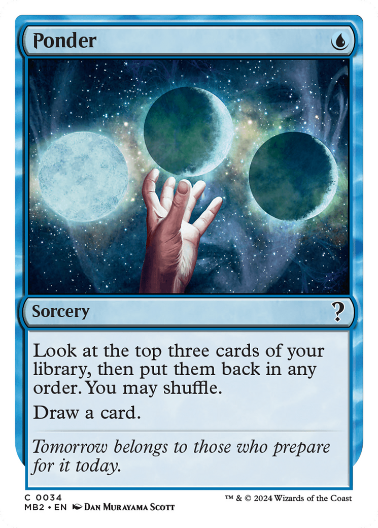 Ponder (White Border) [Mystery Booster 2] | Good Games Modbury