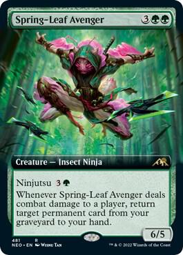 Spring-Leaf Avenger 481/302 (Kamigawa: Neon Dynasty)  - Extended Art Foil | Good Games Modbury