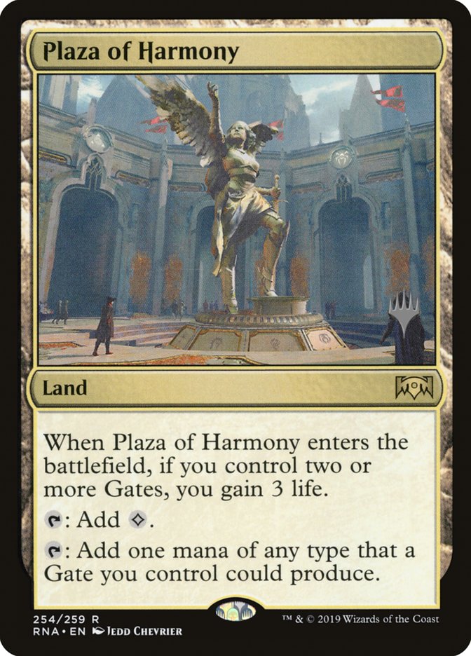 Plaza of Harmony (Promo Pack) [Ravnica Allegiance Promos] | Good Games Modbury