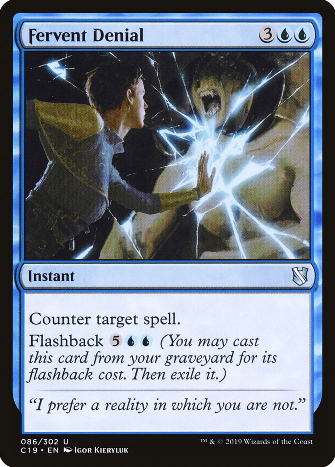 Fervent Denial 86/302 (Commander 2019)  | Good Games Modbury