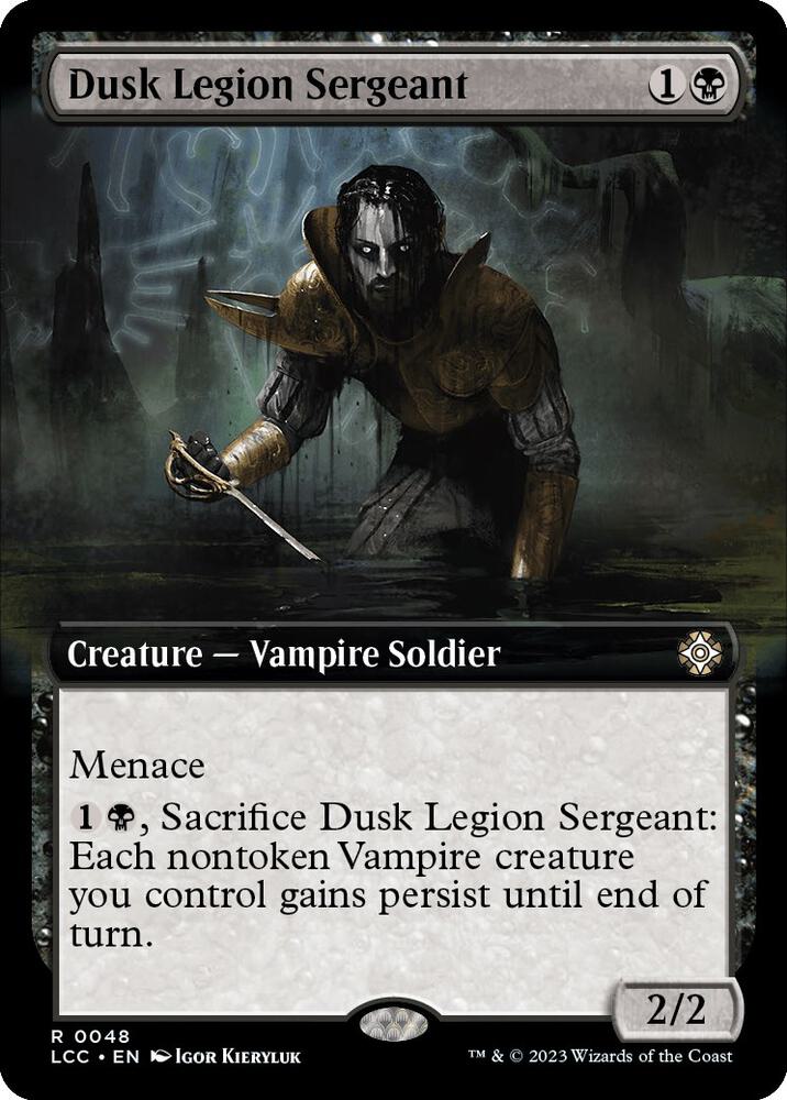 Dusk Legion Sergeant 48/370 (Commander: The Lost Caverns of Ixalan)  - Extended Art | Good Games Modbury
