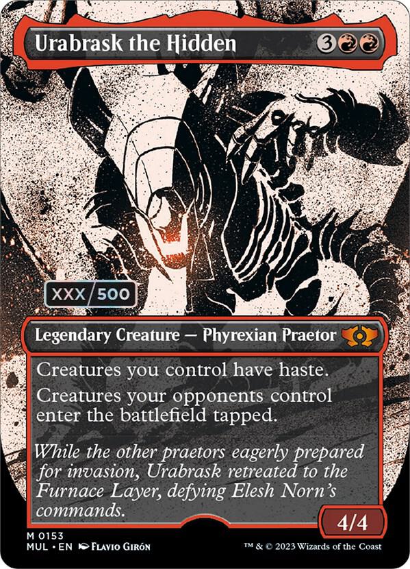 Urabrask the Hidden Serialized 153z/65 (March of the Machine: Multiverse Legends)  - Double Rainbow Foil | Good Games Modbury