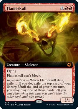 Flameskull Extended Art 378/281 (Adventures in the Forgotten Realms)  - Foil | Good Games Modbury