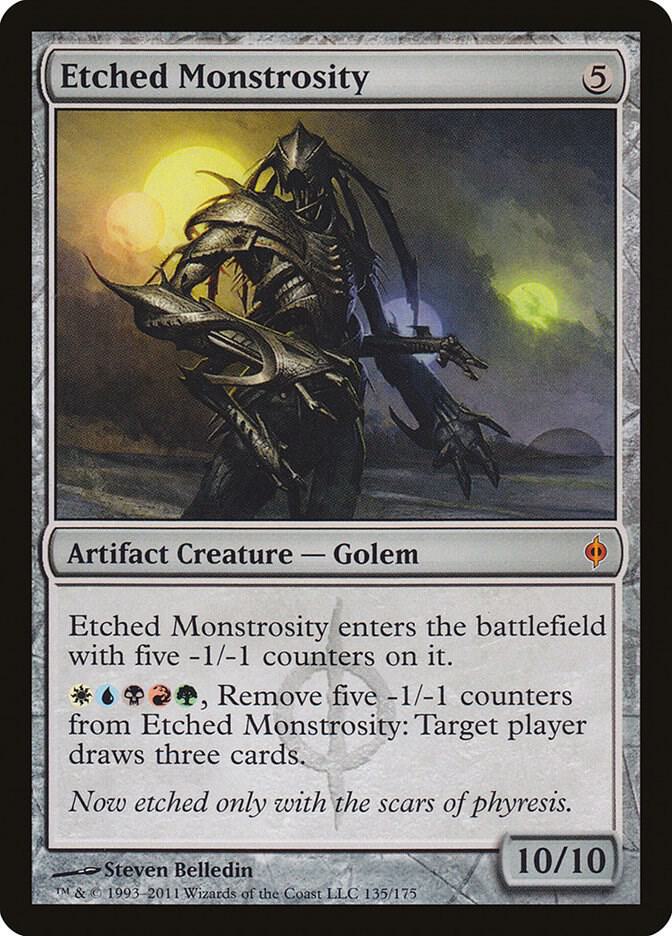Etched Monstrosity 135/175 (New Phyrexia)  - Foil | Good Games Modbury