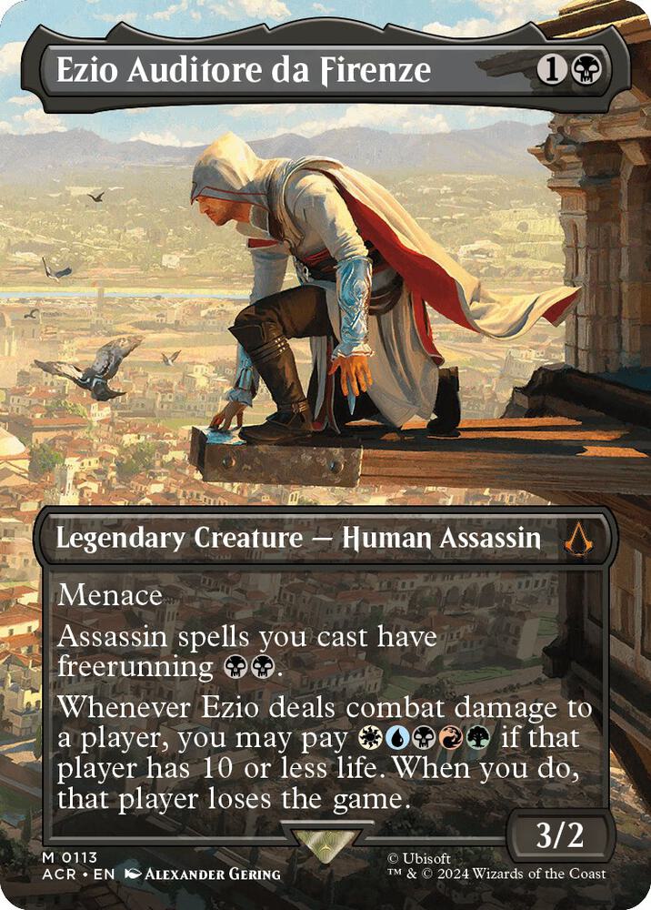 Ezio Auditore da Firenze 113 (Universes Beyond: Assassin's Creed)  - Borderless Foil | Good Games Modbury