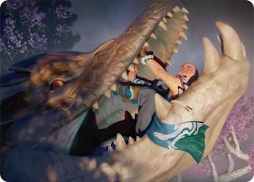 Jaws of Defeat Art Card 53 54 53 (Art Series: Tarkir: Dragonstorm)  | Good Games Modbury