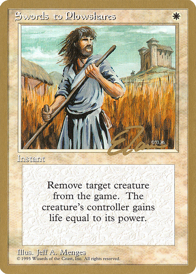 Swords to Plowshares (Eric Tam) [Pro Tour Collector Set] | Good Games Modbury