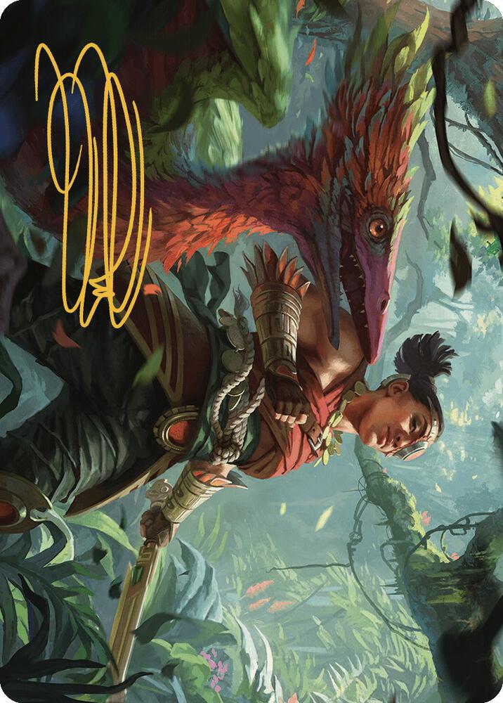 Wayta Trainer Prodigy Art Card Gold Stamped Signature 71 (Art Series: The Lost Caverns of Ixalan)  | Good Games Modbury