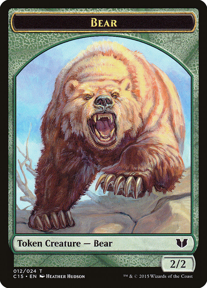 Bear // Spider Double-Sided Token [Commander 2015 Tokens] | Good Games Modbury