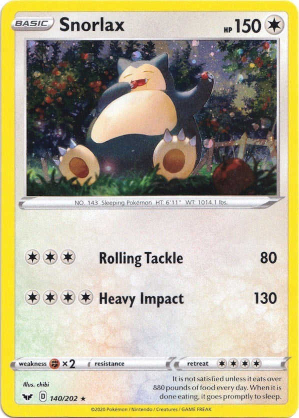 Snorlax (140/202) (Cosmos Holo) [Sword & Shield: Base Set] | Good Games Modbury