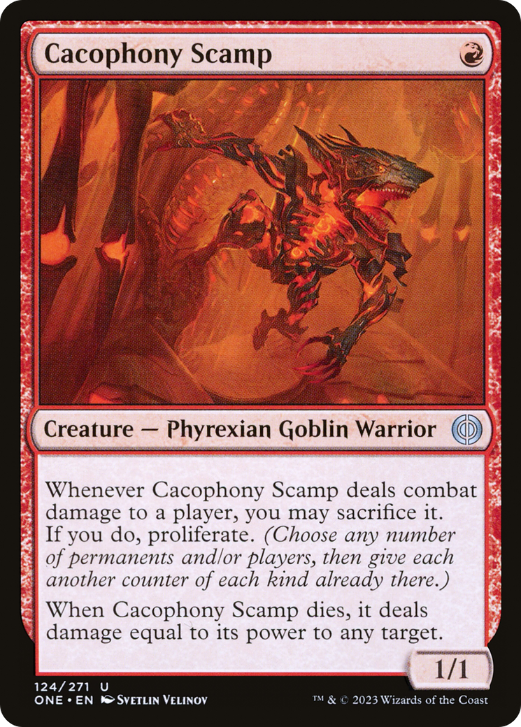 Cacophony Scamp [Phyrexia: All Will Be One] | Good Games Modbury
