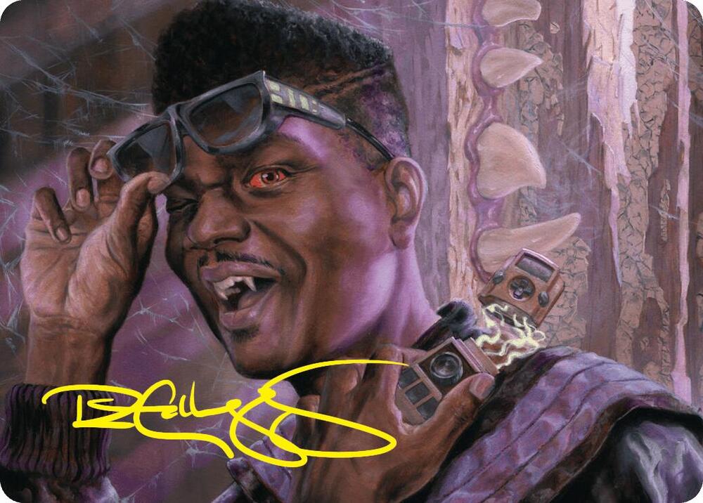 Dashing Bloodsucker Art Card Gold Stamped Signature 6 (Art Series: Duskmourn: House of Horror)  | Good Games Modbury