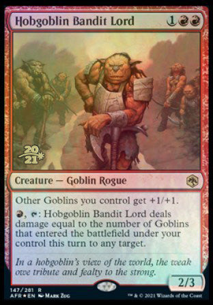 Hobgoblin Bandit Lord [Dungeons & Dragons: Adventures in the Forgotten Realms Prerelease Promos] | Good Games Modbury