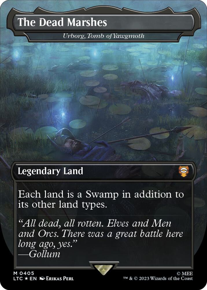 The Dead Marshes Urborg Tomb of Yawgmoth Borderless Surge Foil 405 (Commander: The Lord of the Rings: Tales of Middle-earth)  - Borderless Surge Foil | Good Games Modbury