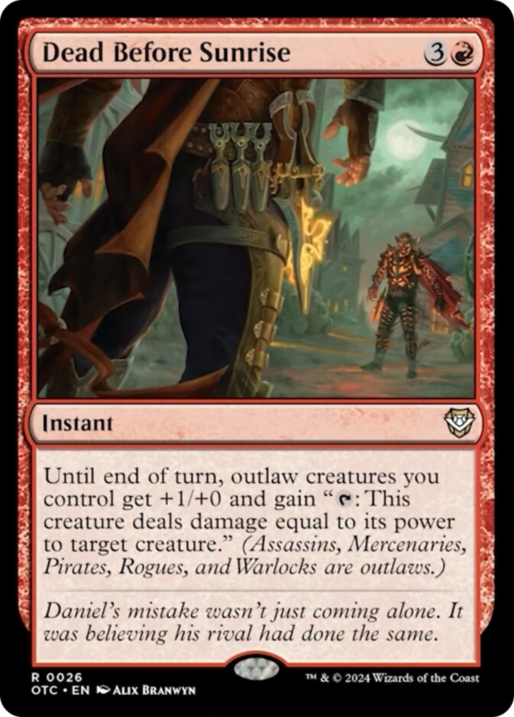 Dead Before Sunrise [Outlaws of Thunder Junction Commander] | Good Games Modbury