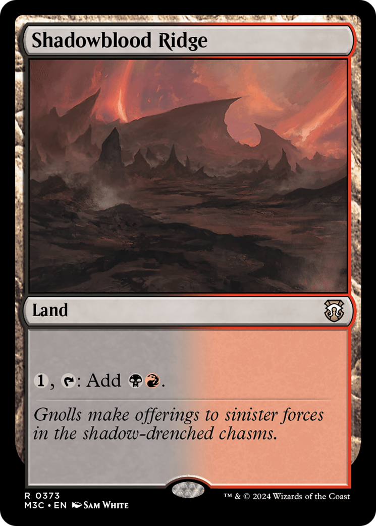 Shadowblood Ridge (Ripple Foil) [Modern Horizons 3 Commander] | Good Games Modbury