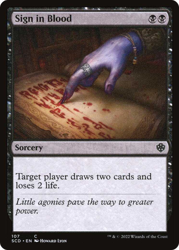 Sign in Blood [Starter Commander Decks] | Good Games Modbury