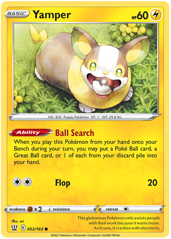 Yamper (052/163) [Sword & Shield: Battle Styles] | Good Games Modbury