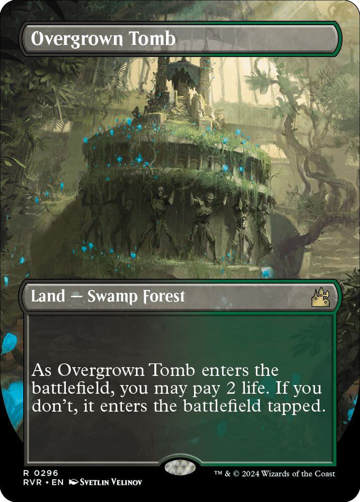 Overgrown Tomb 296/291 (Ravnica Remastered)  - Borderless | Good Games Modbury