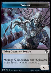Clue // Zombie (015) Double-Sided Token [Innistrad: Midnight Hunt Tokens] | Good Games Modbury