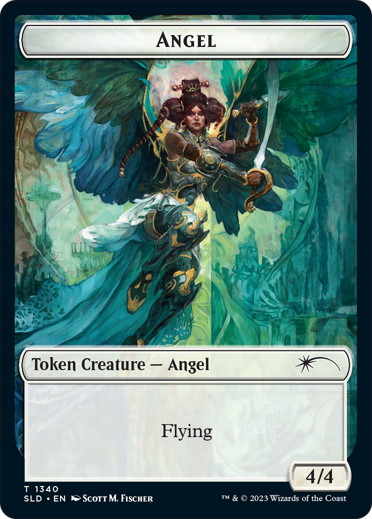 Angel (SLD) // Soldier (GRN) Double-Sided Token [Secret Lair: Angels Tokens] | Good Games Modbury