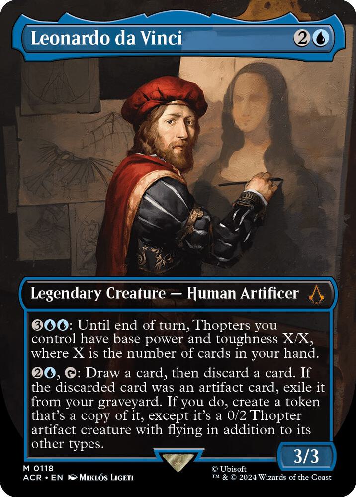 Leonardo da Vinci 118 (Universes Beyond: Assassin's Creed)  - Borderless Foil | Good Games Modbury