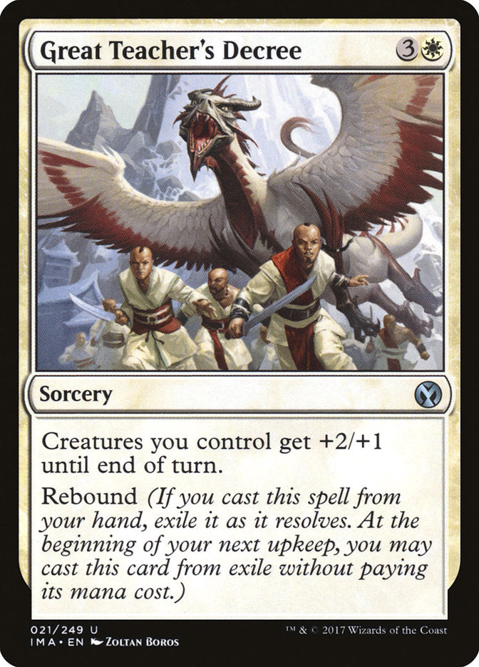 Great Teacher's Decree 21/249 (Iconic Masters)  | Good Games Modbury