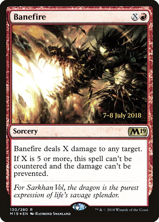 Banefire [Core Set 2019 Prerelease Promos] | Good Games Modbury