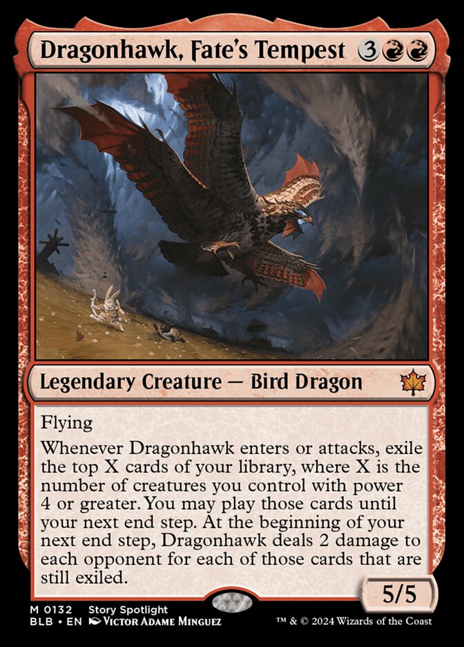 Dragonhawk, Fate's Tempest 132/281 (Bloomburrow)  | Good Games Modbury