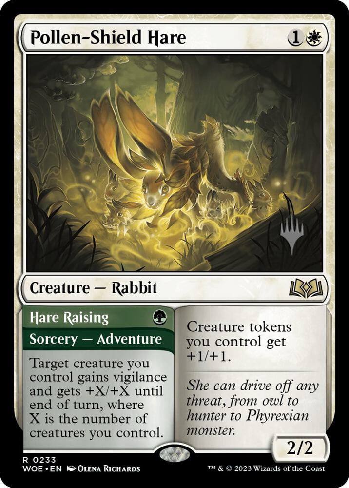 Pollen Shield Hare 233 (Promo Pack: Wilds of Eldraine)  - Foil | Good Games Modbury