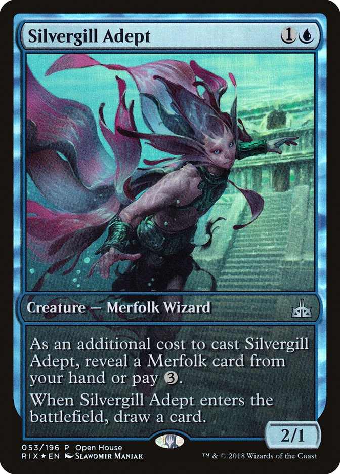 Silvergill Adept (Open House) (Extended Art) [Rivals of Ixalan Promos] | Good Games Modbury