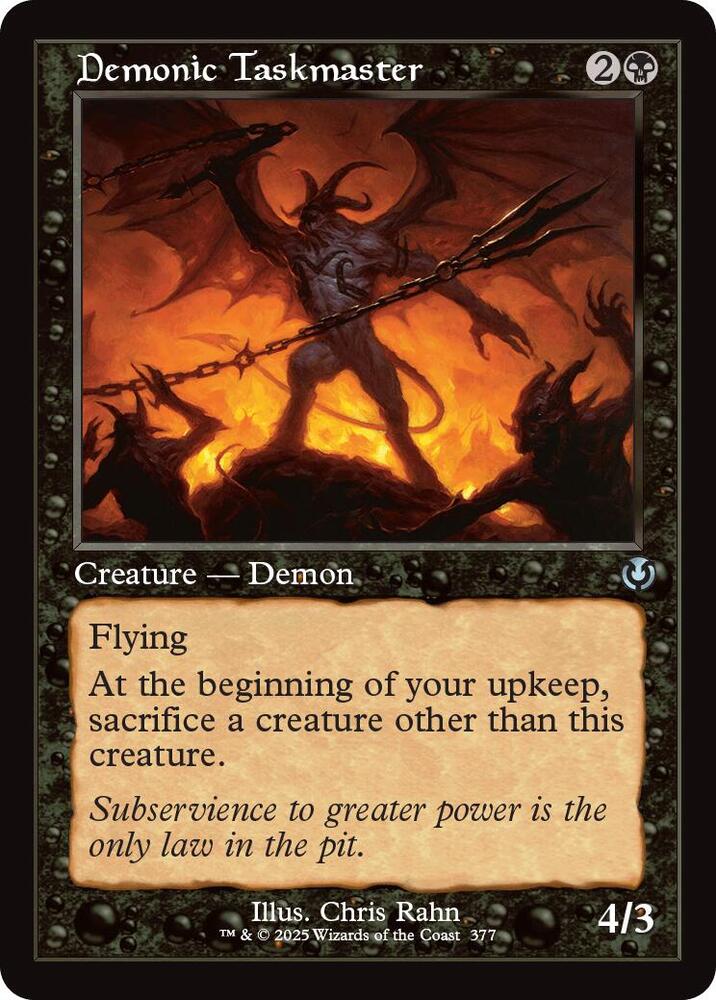 Demonic Taskmaster 377/287 (Innistrad Remastered)  - Retro Foil | Good Games Modbury