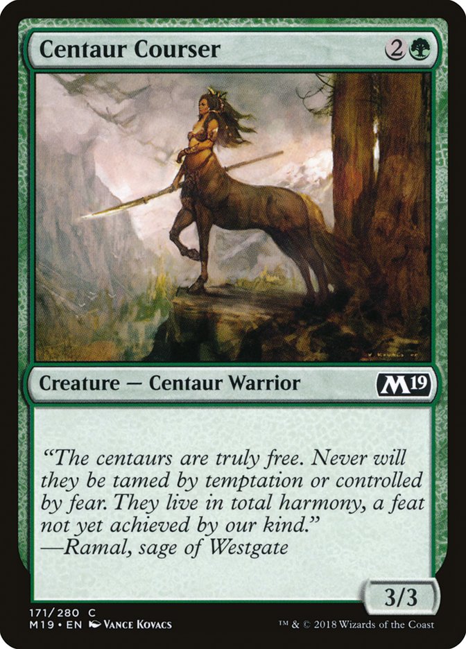 Centaur Courser [Core Set 2019] | Good Games Modbury