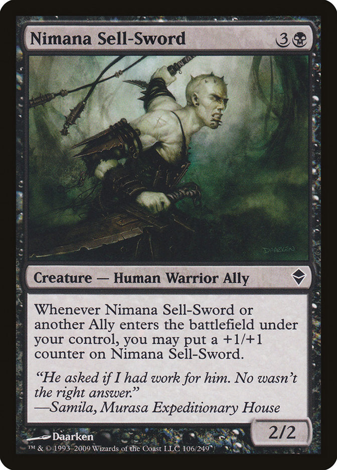 Nimana Sell-Sword [Zendikar] | Good Games Modbury