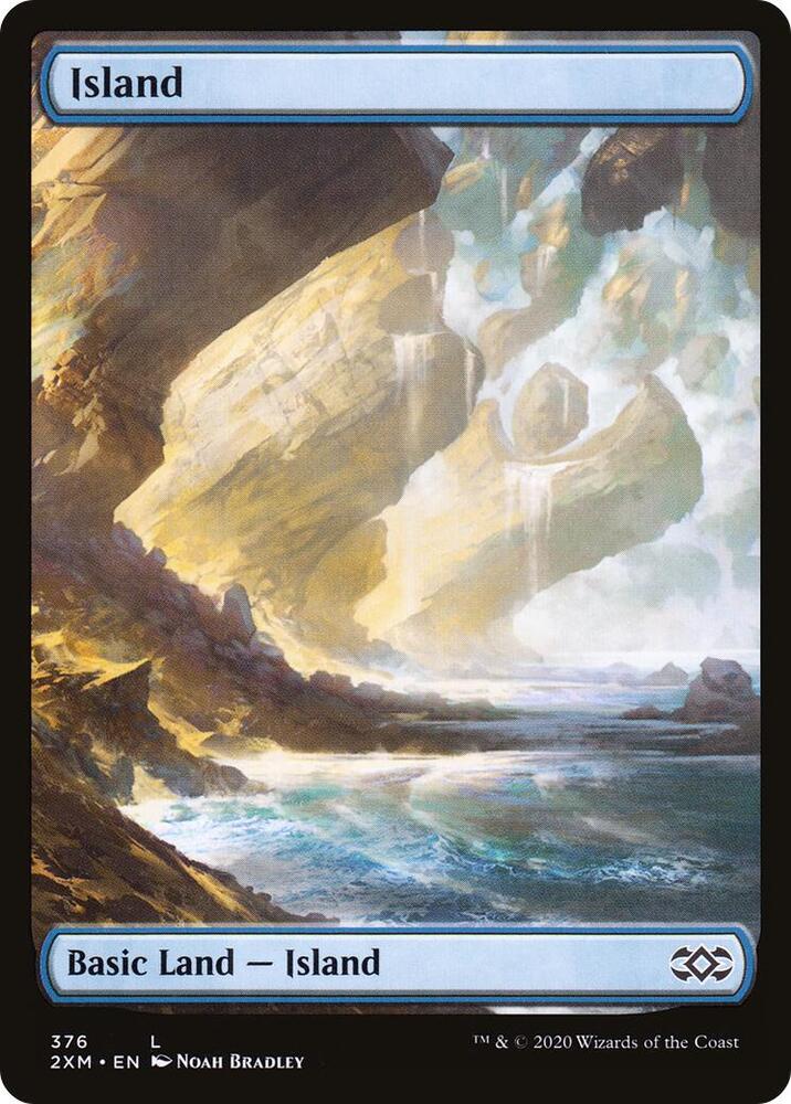 Island 376/332 (Double Masters)  - Full Art Foil | Good Games Modbury