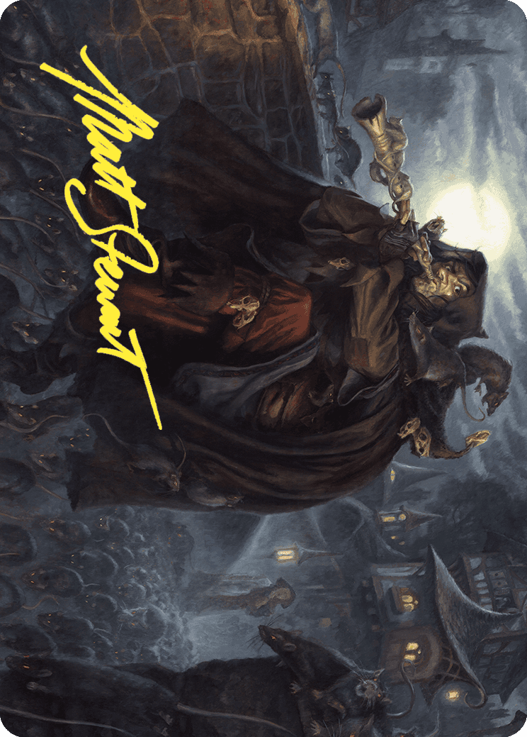 Totentanz, Swarm Piper Art Card (Gold-Stamped Signature) [Wilds of Eldraine Art Series] | Good Games Modbury