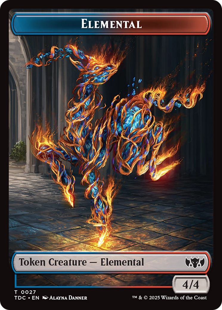 Elemental (0027) // Monk Double-Sided Token [Tarkir: Dragonstorm Commander Tokens] | Good Games Modbury