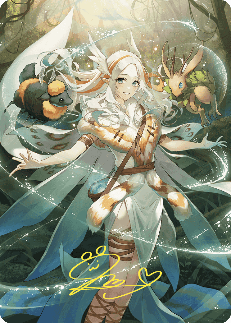 Greater Auramancy Anime Art Card (Gold-Stamped Signature) [Wilds of Eldraine Art Series] | Good Games Modbury
