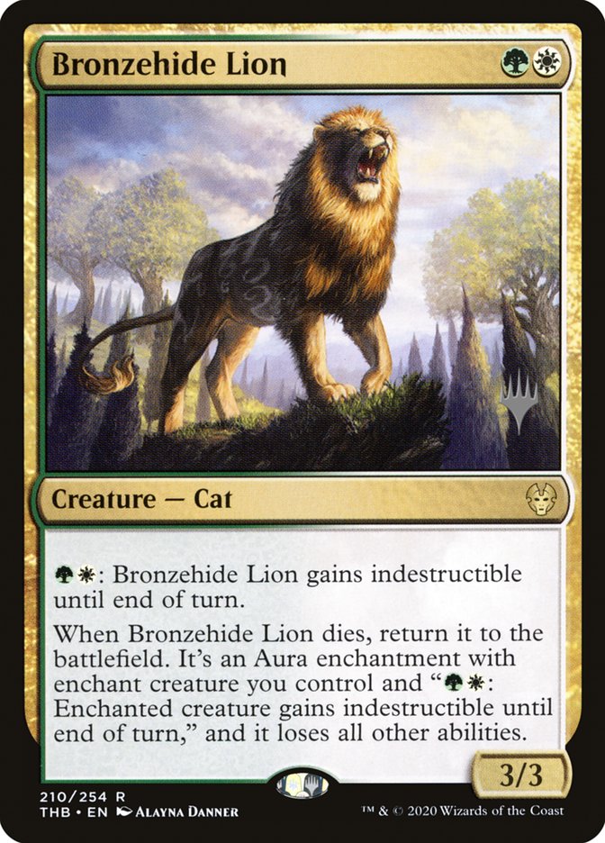 Bronzehide Lion (Promo Pack) [Theros Beyond Death Promos] | Good Games Modbury