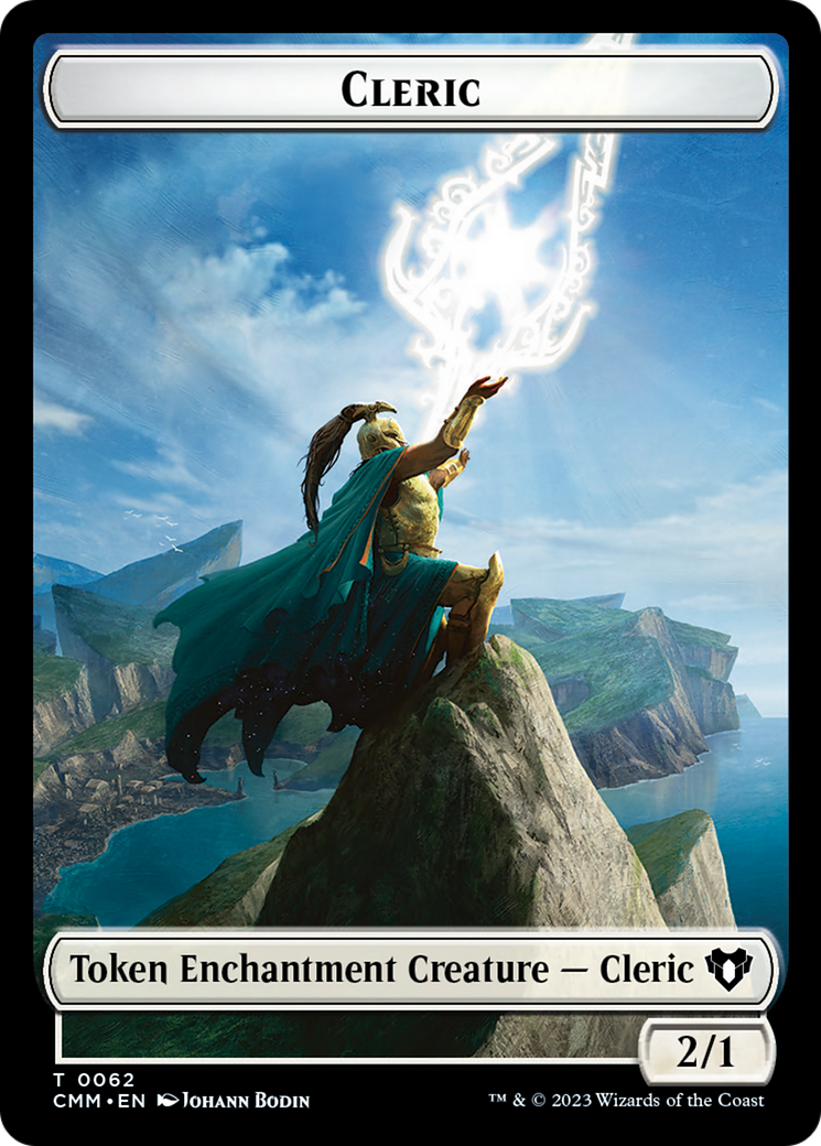 Elf Warrior // Cleric Double-Sided Token [Commander Masters Tokens] | Good Games Modbury