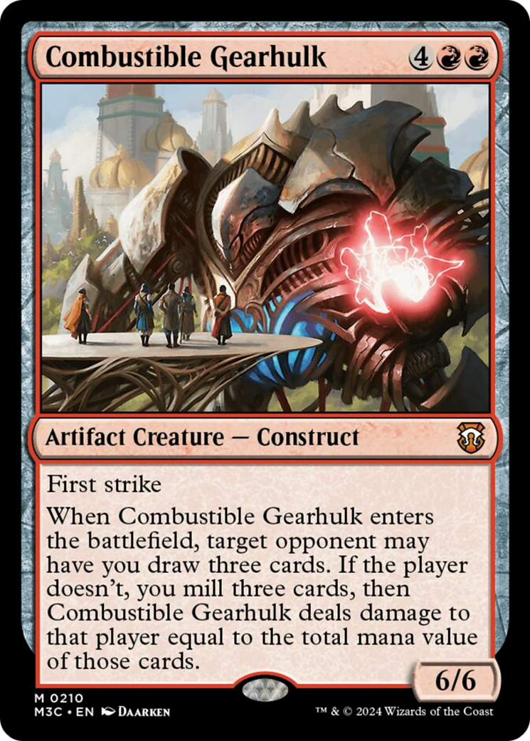 Combustible Gearhulk (Ripple Foil) [Modern Horizons 3 Commander] | Good Games Modbury