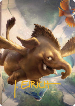 Lulu, Loyal Hollyphant Art Card (18) (Gold-Stamped Signature) [Commander Legends: Battle for Baldur's Gate Art Series] | Good Games Modbury