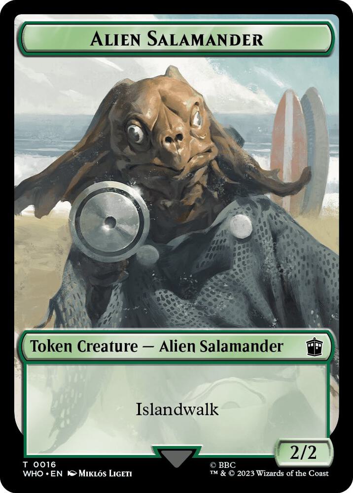 Alien Salamander Alien Insect Double Sided Token 16 // 19 (Universes Beyond: Doctor Who)  | Good Games Modbury