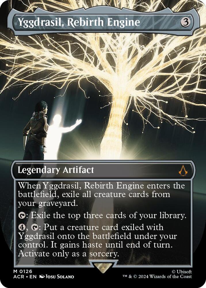 Yggdrasil, Rebirth Engine 126/110 (Universes Beyond: Assassin's Creed)  - Borderless Foil | Good Games Modbury