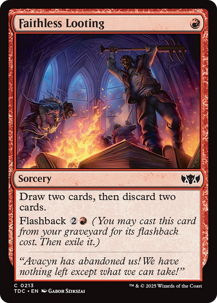 Faithless Looting [Tarkir: Dragonstorm Commander] | Good Games Modbury