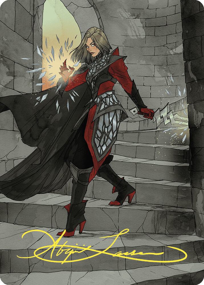 Rowan Scion of War Art Card 59 81 Gold Stamped Signature 59 (Art Series: Wilds of Eldraine)  | Good Games Modbury