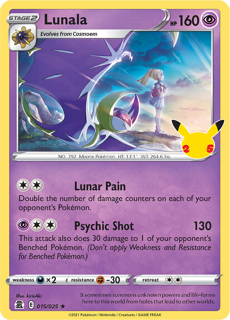 Lunala (015/025) [Celebrations: 25th Anniversary] | Good Games Modbury