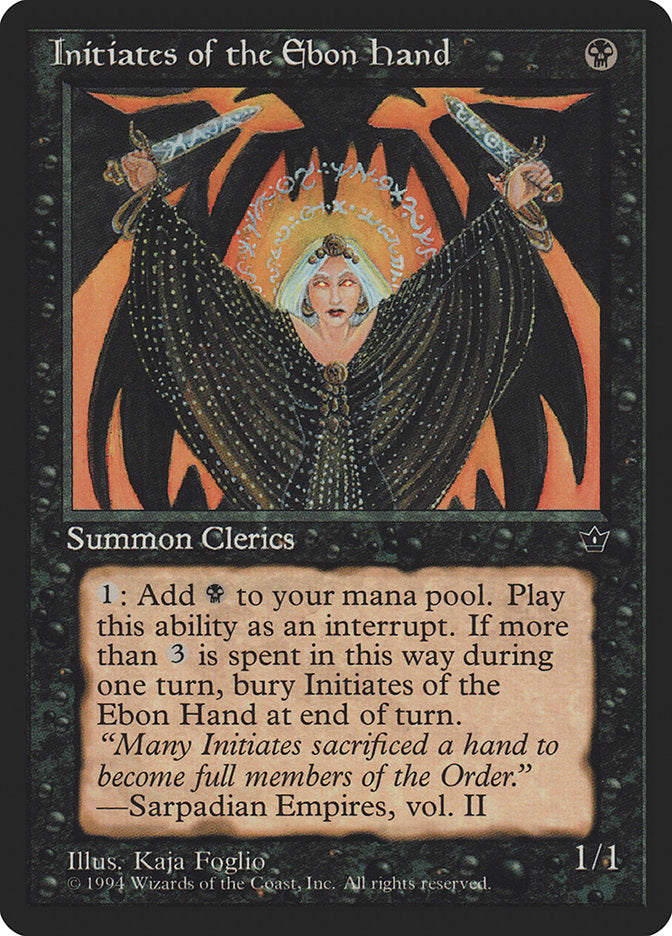 Initiates of the Ebon Hand (Kaja Foglio) [Fallen Empires] | Good Games Modbury